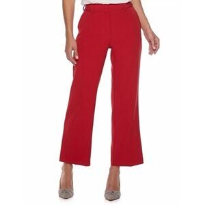Elle Wide Leg Mid Rise Relaxed Holliday Hostess 4 New With Tag Red 620 Cherries